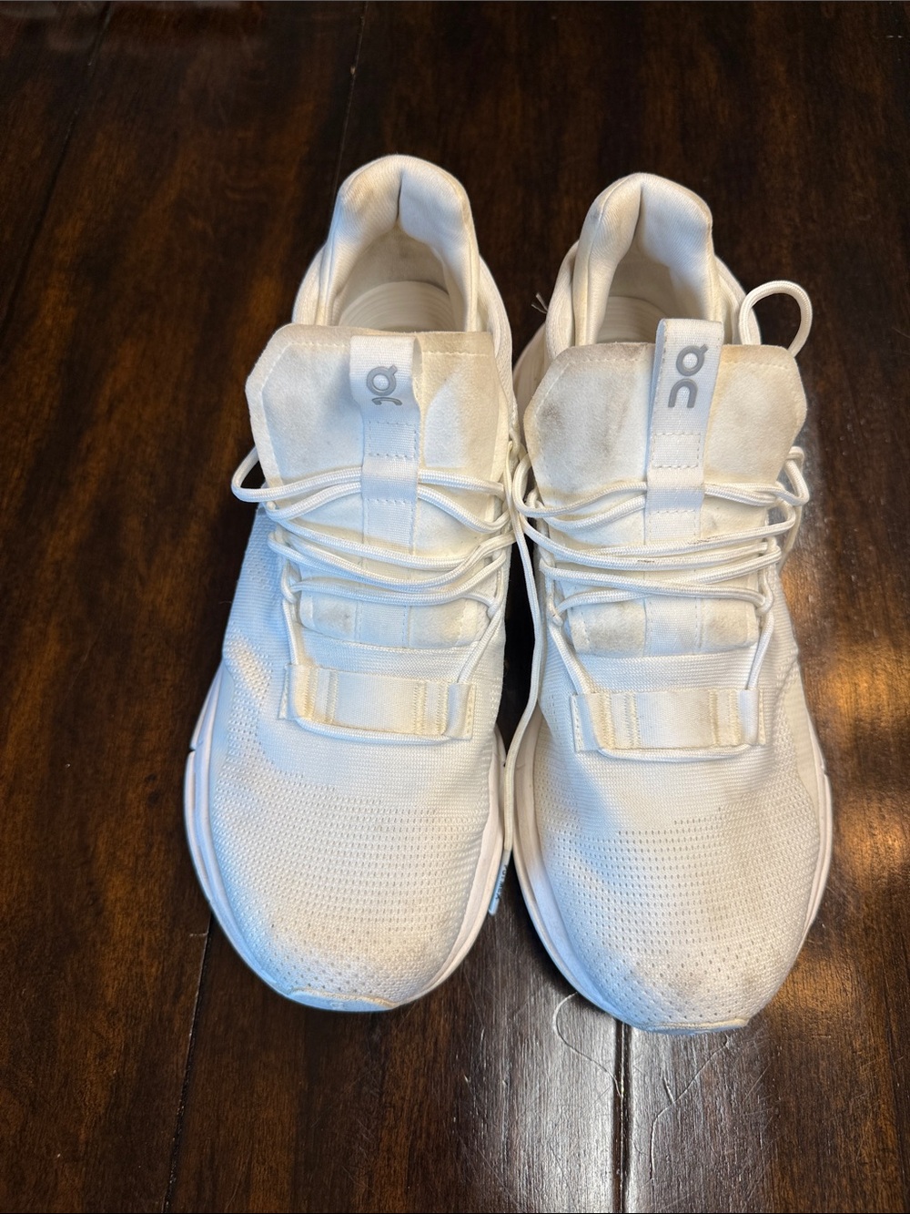 On Running White Lace-Up Athletic Sneakers for Women